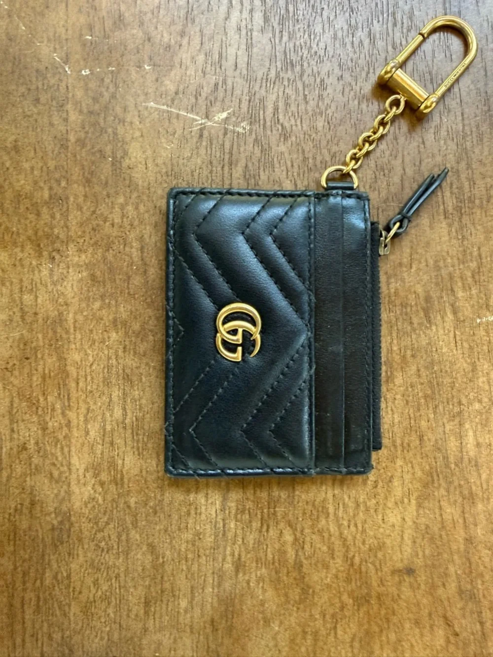 Gucci Black Leather Key Wallet / Chain Pouch - Picture 1 of 3